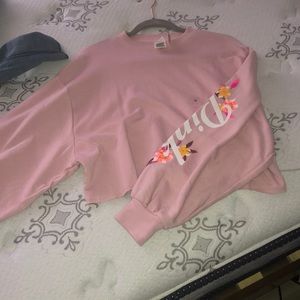 pink vs cropped sweater